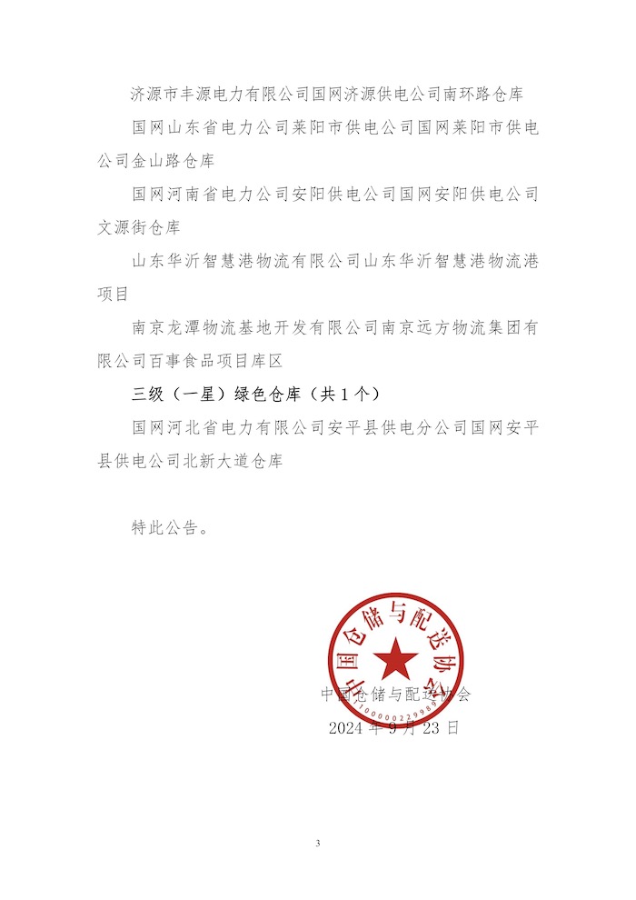 關(guān)于授予貴州習酒股份有限公司李子春包裝物流園等24個“綠色倉庫”標識的公告3.jpg